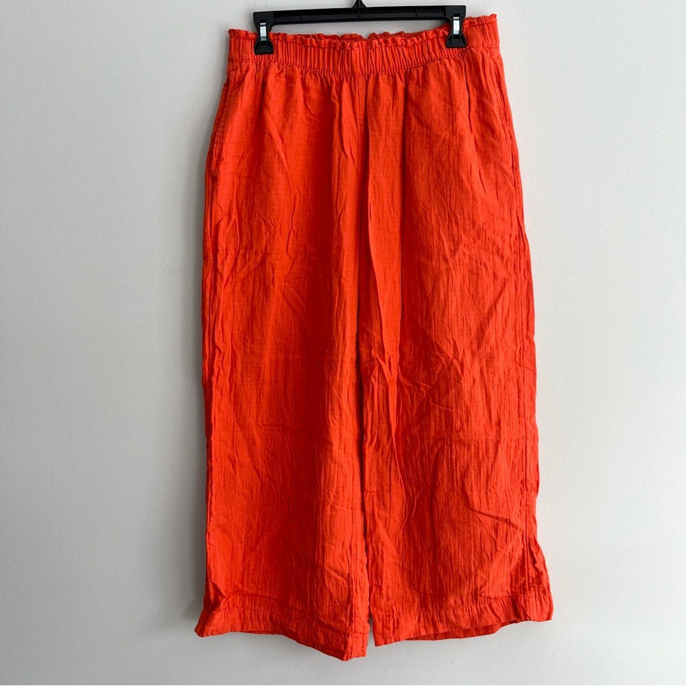 Old Navy Bright Orange High Rise Pull On Cropped Pants Medium